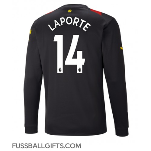 Manchester City Aymeric Laporte #14 Fußballbekleidung Auswärtstrikot 2022-23 Langarm